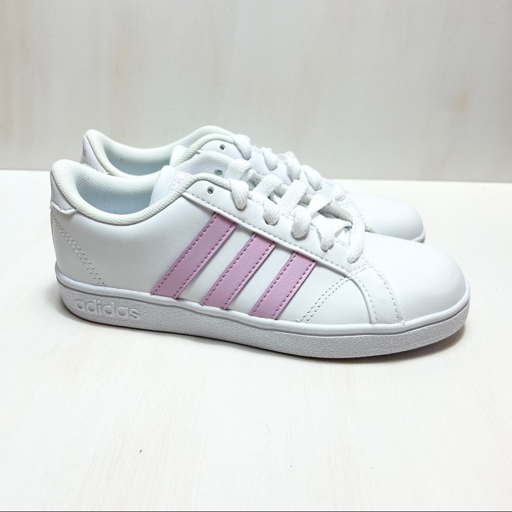 New Girl’s Adidas White/Pink Sneakers